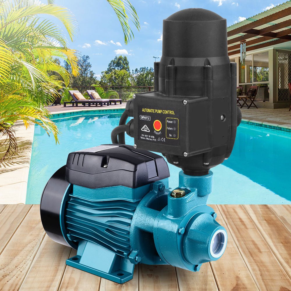 Giantz Peripheral Water Pump Garden Boiler Car Wash Auto Irrigation QB60 Black - RoamAU