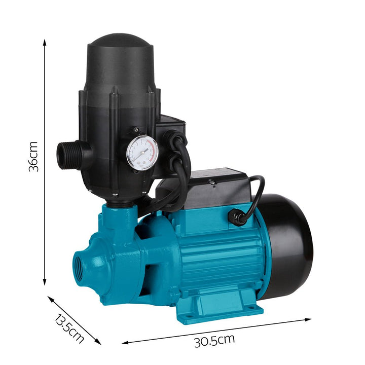 Giantz Peripheral Water Pump Garden Boiler Car Wash Auto Irrigation QB80 Black - RoamAU