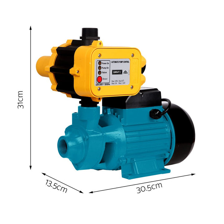 Giantz Peripheral Water Pump Garden Boiler Car Wash Auto Irrigation QB80 Yellow - RoamAU