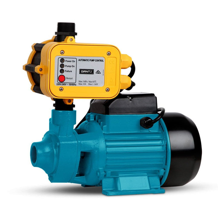 Giantz Peripheral Water Pump Garden Boiler Car Wash Auto Irrigation QB80 Yellow - RoamAU