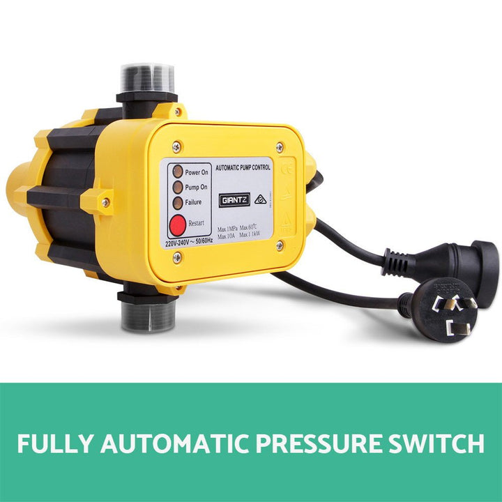 Giantz Peripheral Water Pump Garden Boiler Car Wash Auto Irrigation QB80 Yellow - RoamAU
