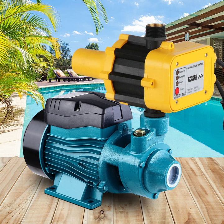 Giantz Peripheral Water Pump Garden Boiler Car Wash Electric Irrigation QB60 Yellow - RoamAU