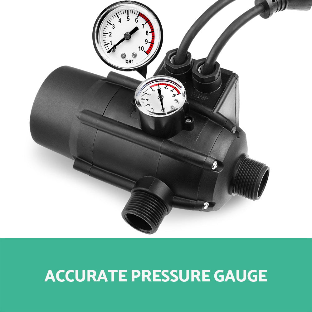Giantz Water Pressure Pump Controller Auto Switch Control Electric Electronic Black - RoamAU