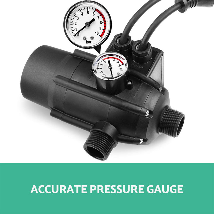 Giantz Water Pressure Pump Controller Auto Switch Control Electric Electronic Black - RoamAU
