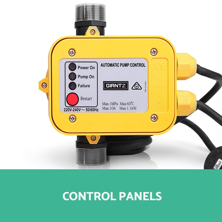 Giantz Water Pressure Pump Controller Auto Switch Control Electric Electronic Yellow - RoamAU