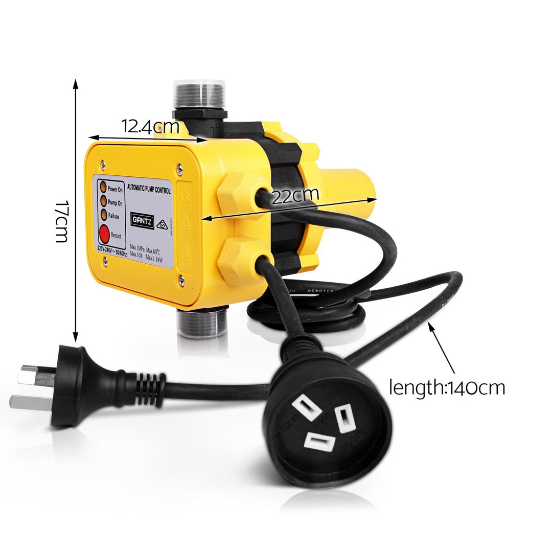 Giantz Water Pressure Pump Controller Auto Switch Control Electric Electronic Yellow - RoamAU