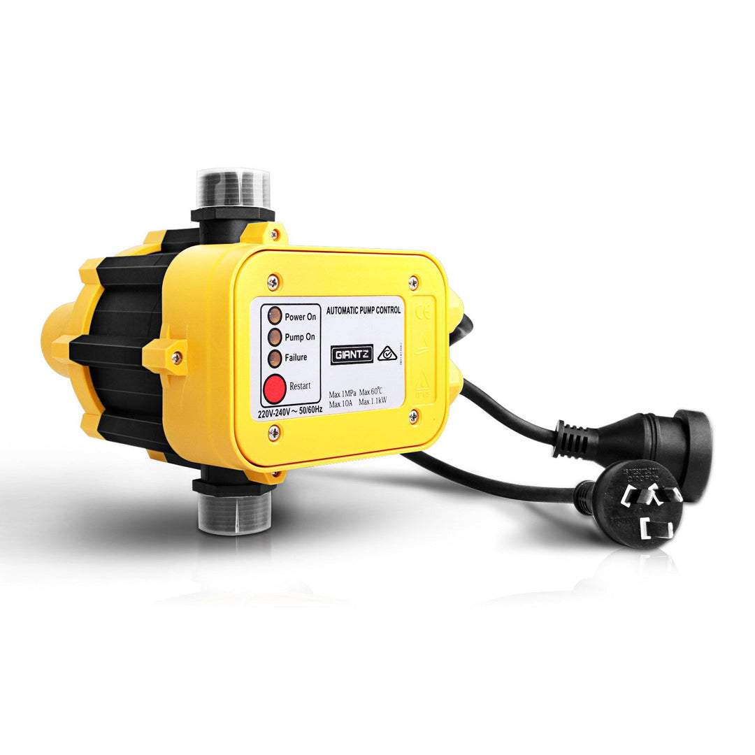 Giantz Water Pressure Pump Controller Auto Switch Control Electric Electronic Yellow - RoamAU