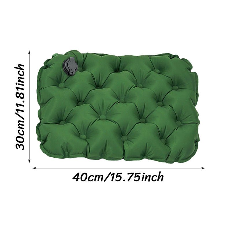 Inflatable Seat Cushion - Portable 40x30x5cm Camping Pad in Green - Inflatable Mattress