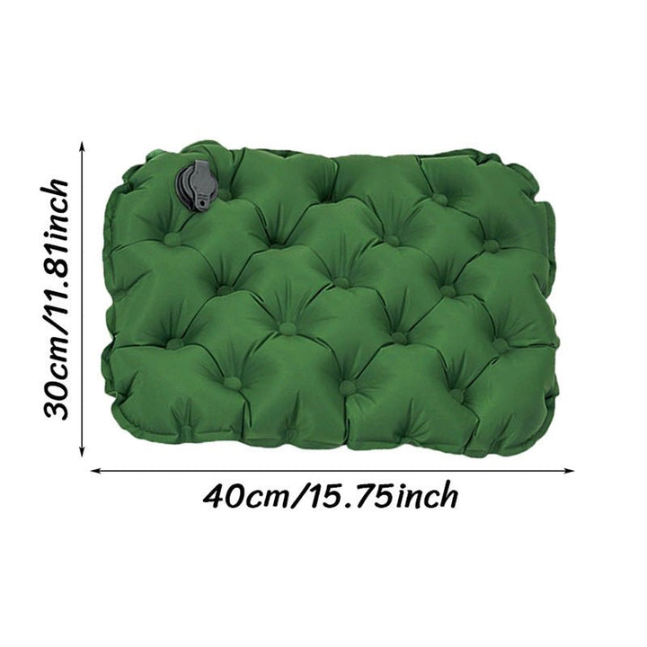 Inflatable Seat Cushion - Portable 40x30x5cm Camping Pad in Green - Inflatable Mattress