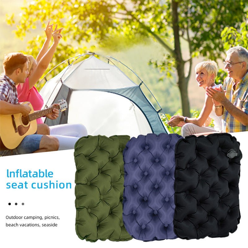Inflatable Seat Cushion - Portable 40x30x5cm Camping Pad in Green - RoamAU
