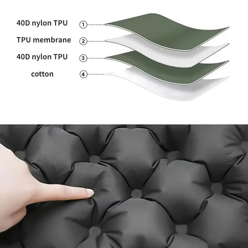 Inflatable Seat Cushion - Portable 40x30x5cm Camping Pad in Green - RoamAU