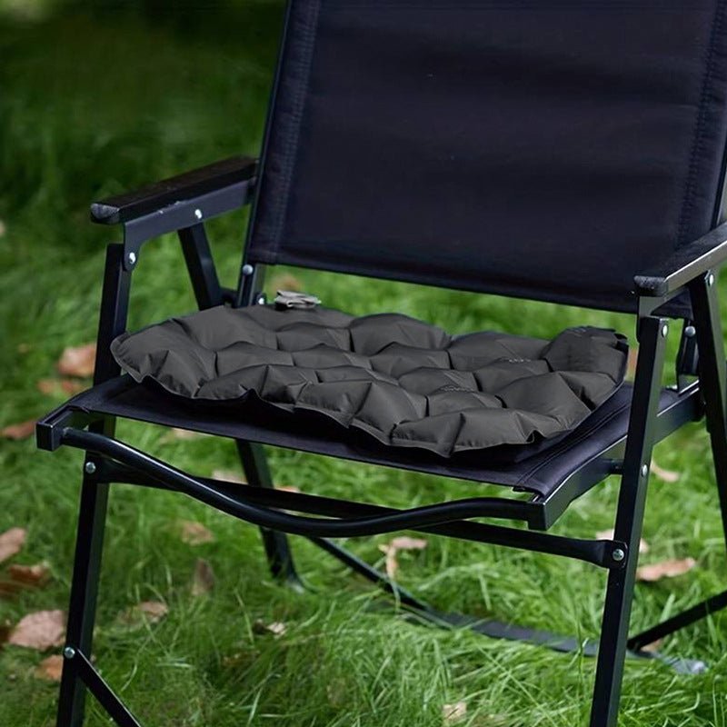 Inflatable Seat Cushion - Portable 40x30x5cm Camping Pad in Olive Black - RoamAU