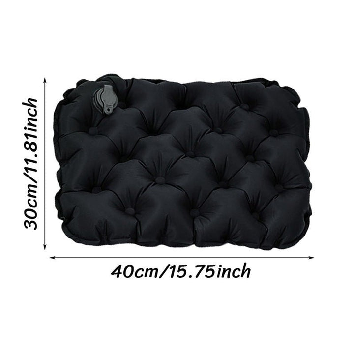Inflatable Seat Cushion - Portable 40x30x5cm Camping Pad in Olive Black - Inflatable Mattress