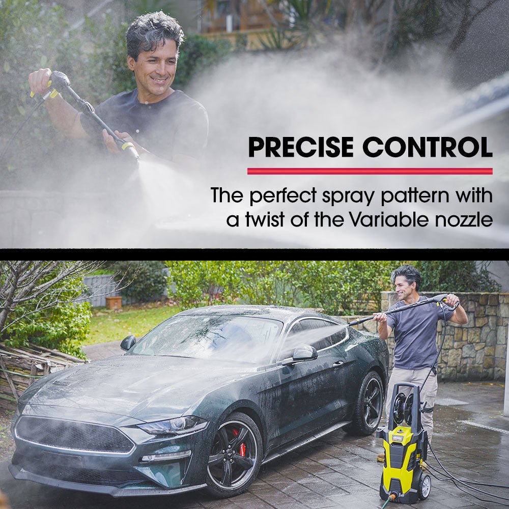 JET - USA RX540 Electric High Pressure Washer, 2800PSI 2 Nozzles, Brush Head, Deck Cleaner, Detergent Bottle, 10M Hose - RoamAU
