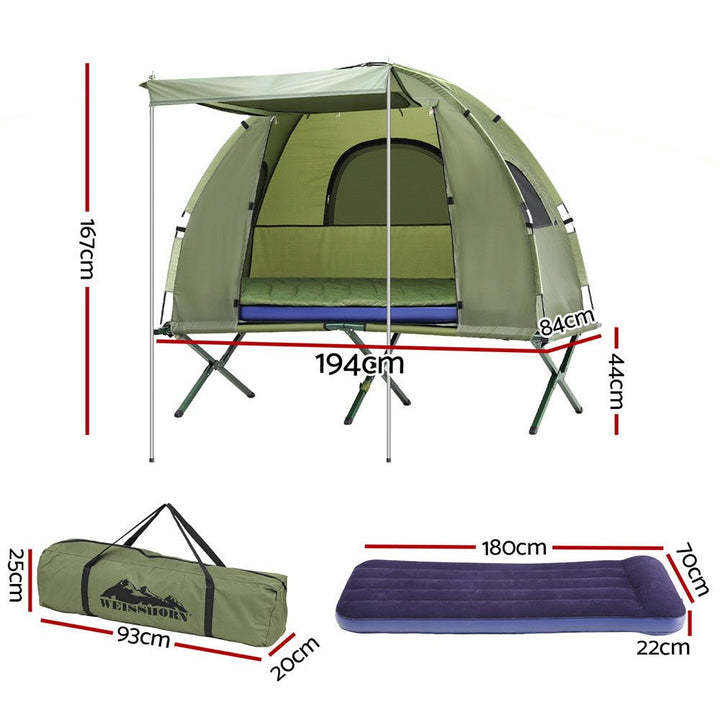 Weisshorn 5 - in - 1 Camping Tent Cot 1 - person Air Mattress Camping Bed - RoamAU