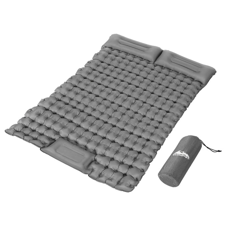 Weisshorn Self Inflating Mattress Camping Sleeping Mat Air Bed Double Pillow Bag - Inflatable Mattress