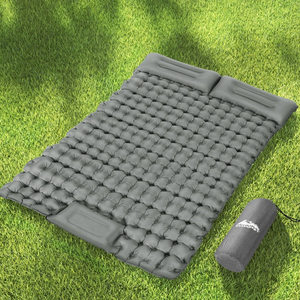 Weisshorn Self Inflating Mattress Camping Sleeping Mat Air Bed Double Pillow Bag - RoamAU